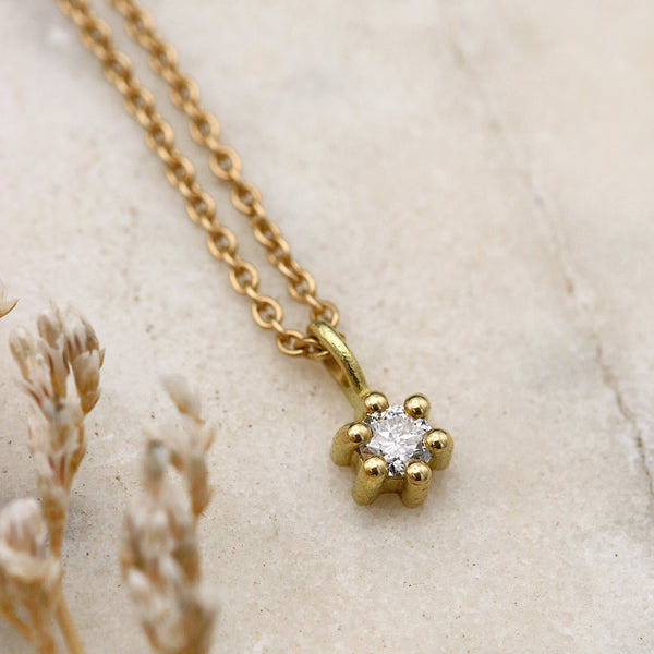 Dew Drop White Diamond Pendant