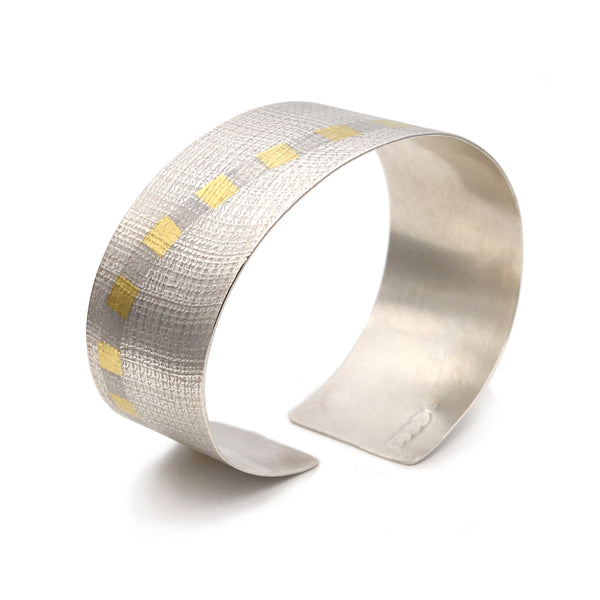 Silver Threaded Texture Cuff