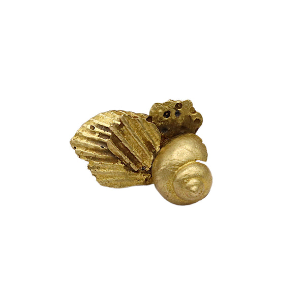 Brass Periwinkle Shell Cluster Pin