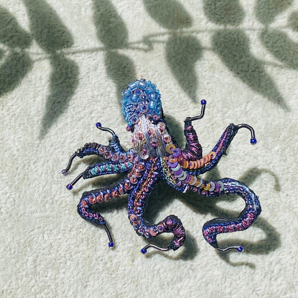 Common Octopus Brooch