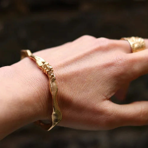 Undulating Bronze Caddis Bangle