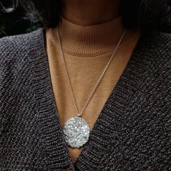 Silver Large Caddis Pendant