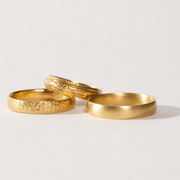 Matte Gold Wedding Ring