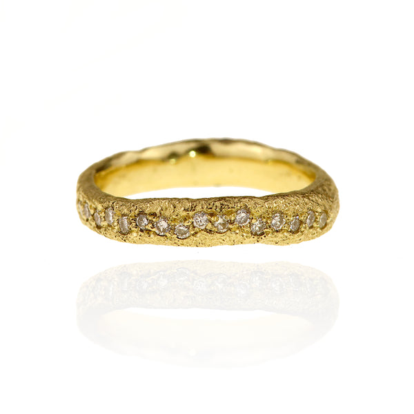 Half Eternity Sandstone Diamond Ring