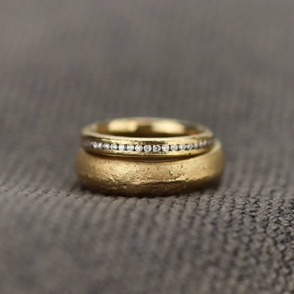 Sandcast Diamond Eternity Ring