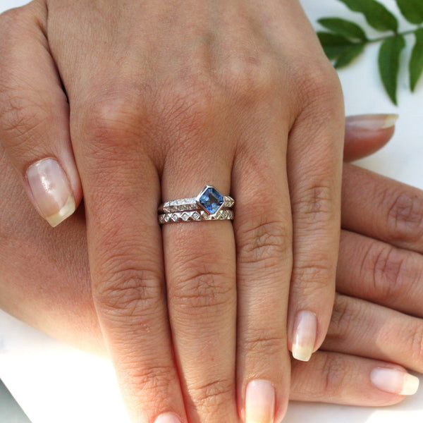 Asscher-cut Sapphire Empress Ring