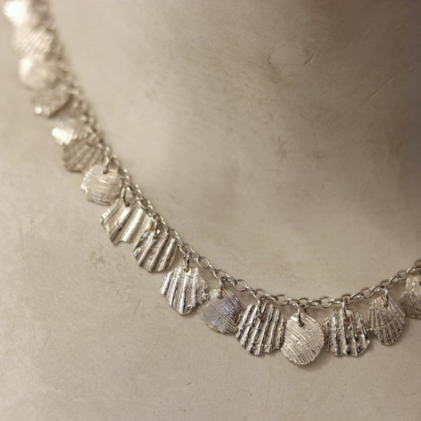 Silver Shell Shard Multi Necklace
