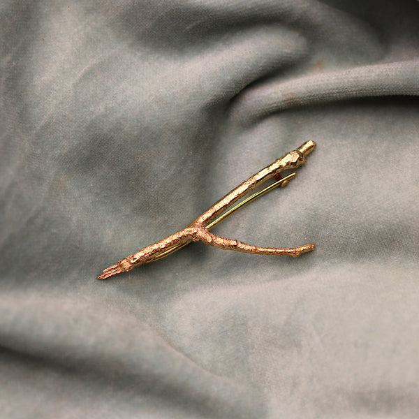 Bronze Small Birch Twig Brooch