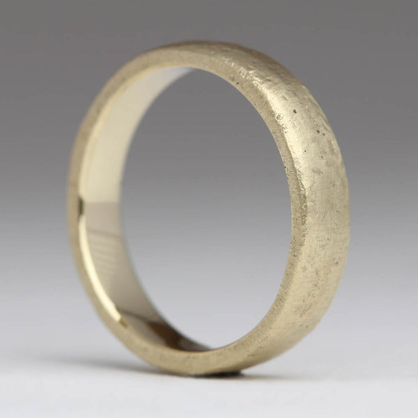 Sandcast 9ct Yellow Gold 5mm Ring