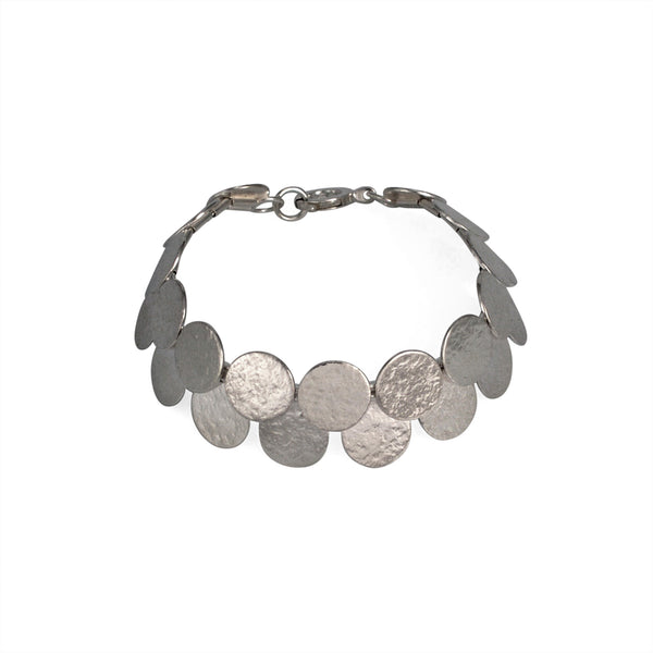 Paillette Silver Double Row Interchangeable Bracelet/Necklace