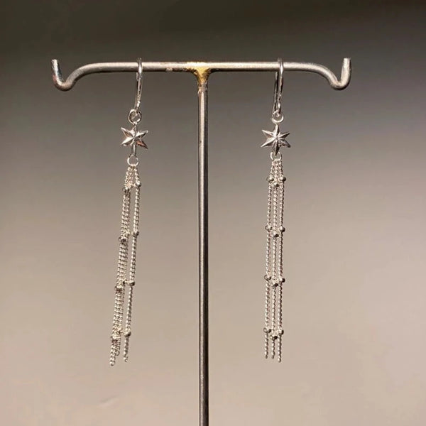 Silver Shooting Star Earrings