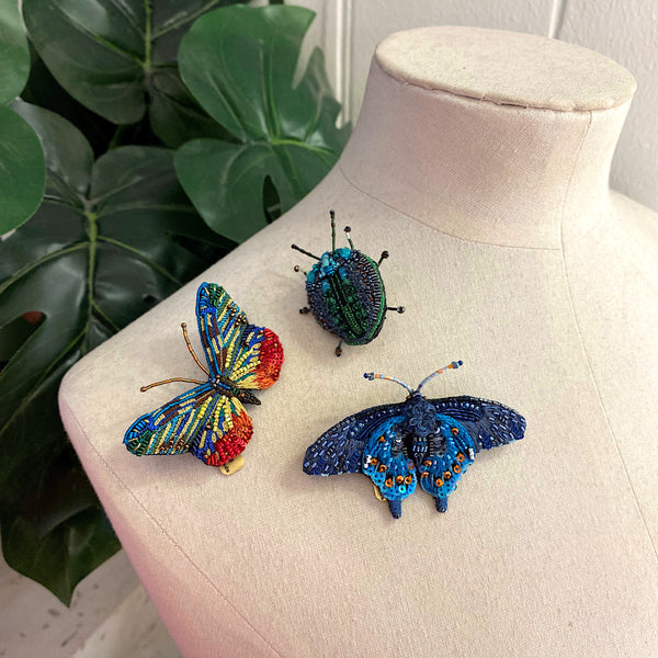 Pipevine Swallowtail Butterfly Brooch Pin