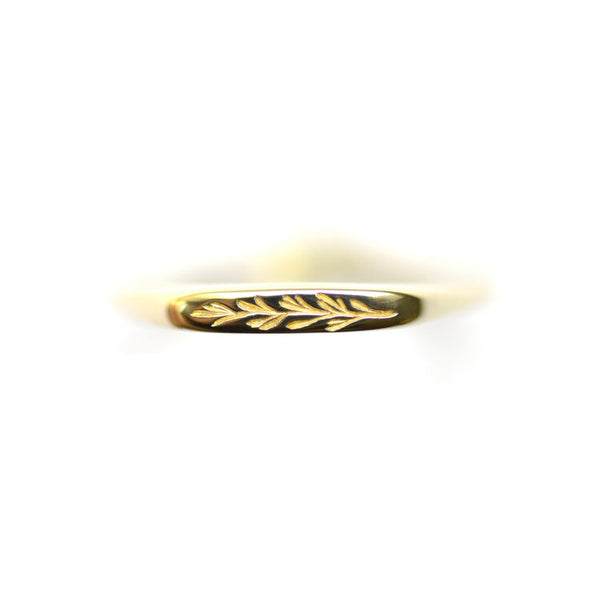 14ct Gold Rosemary Petite Signet Ring