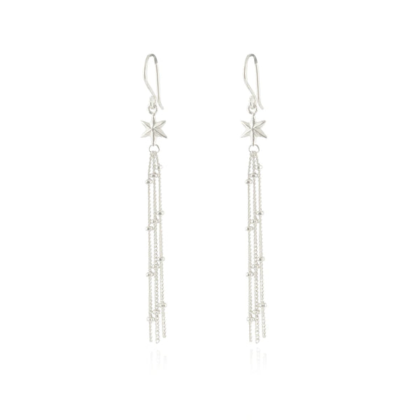 Silver Shooting Star Earrings