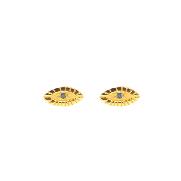 Tiny Eye Sapphire Studs