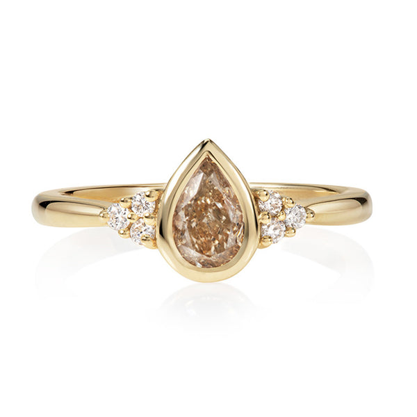 Tarika Brown Pear Diamond Ring