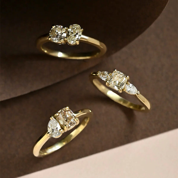 Sitara Toi Et Moi Old Mine Diamond Ring