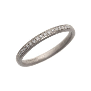 White Gold Grain Set Diamond Band