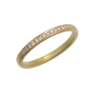 Yellow Gold Grain Set Diamond Band