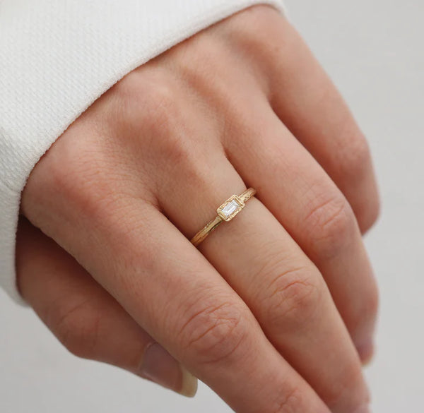 Baguette White Diamond Ring