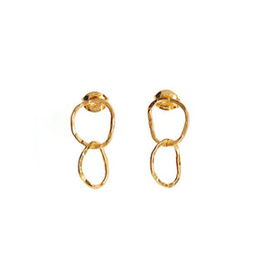 Afiok Two Link Stud Earrings