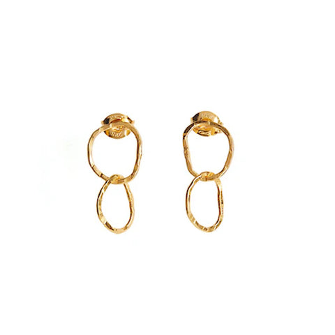 Afiok Two Link Stud Earrings