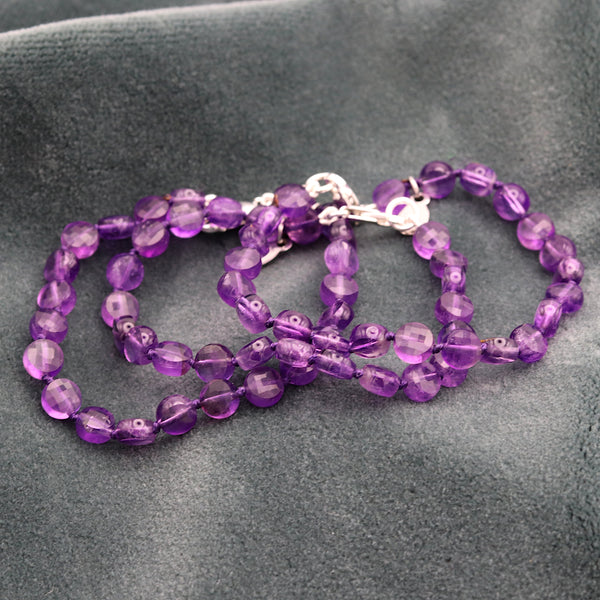 Amethyst Beaded Bracelet