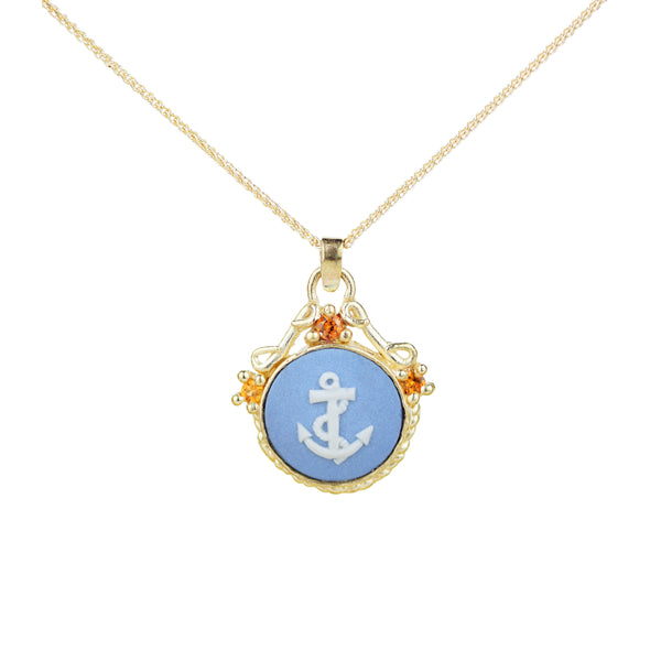 Wedgwood Anchor Cameo Necklace