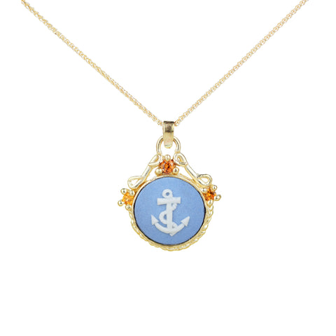 Wedgwood Anchor Cameo Necklace