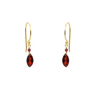 Marquise Garnet Drop Earrings