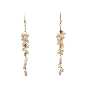 Pearl Cluster Graduated Earrings