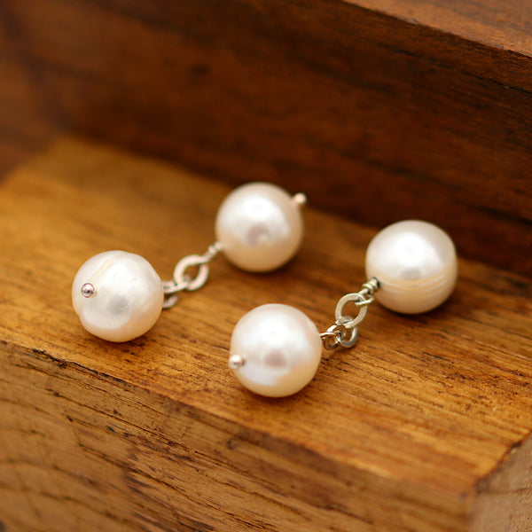 Pearl And Chain Cufflinks