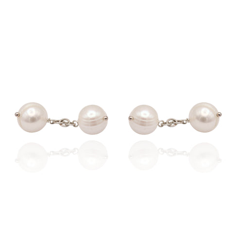 Pearl And Chain Cufflinks