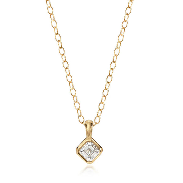 Asscher Diamond Pendant