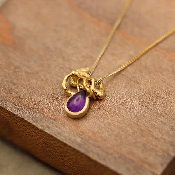 Indian Summer Amethyst Molten Pendant