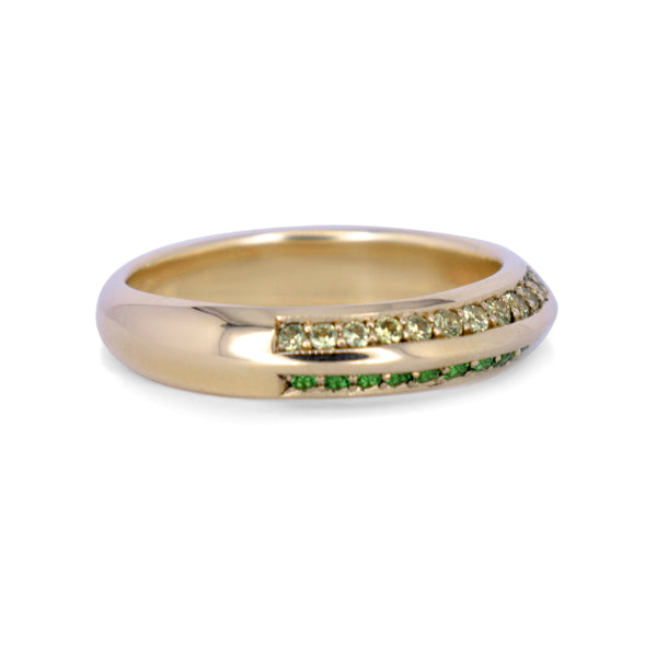 Green Two-Tone Apex Ring