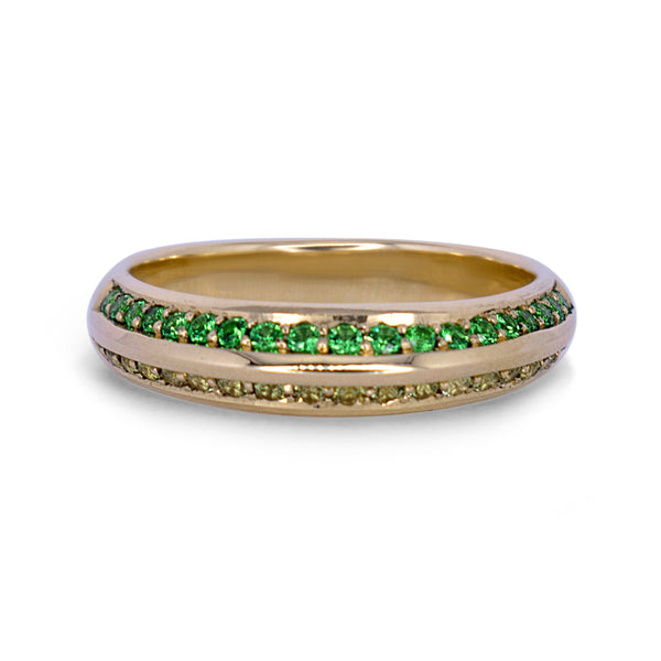 Green Two-Tone Apex Ring