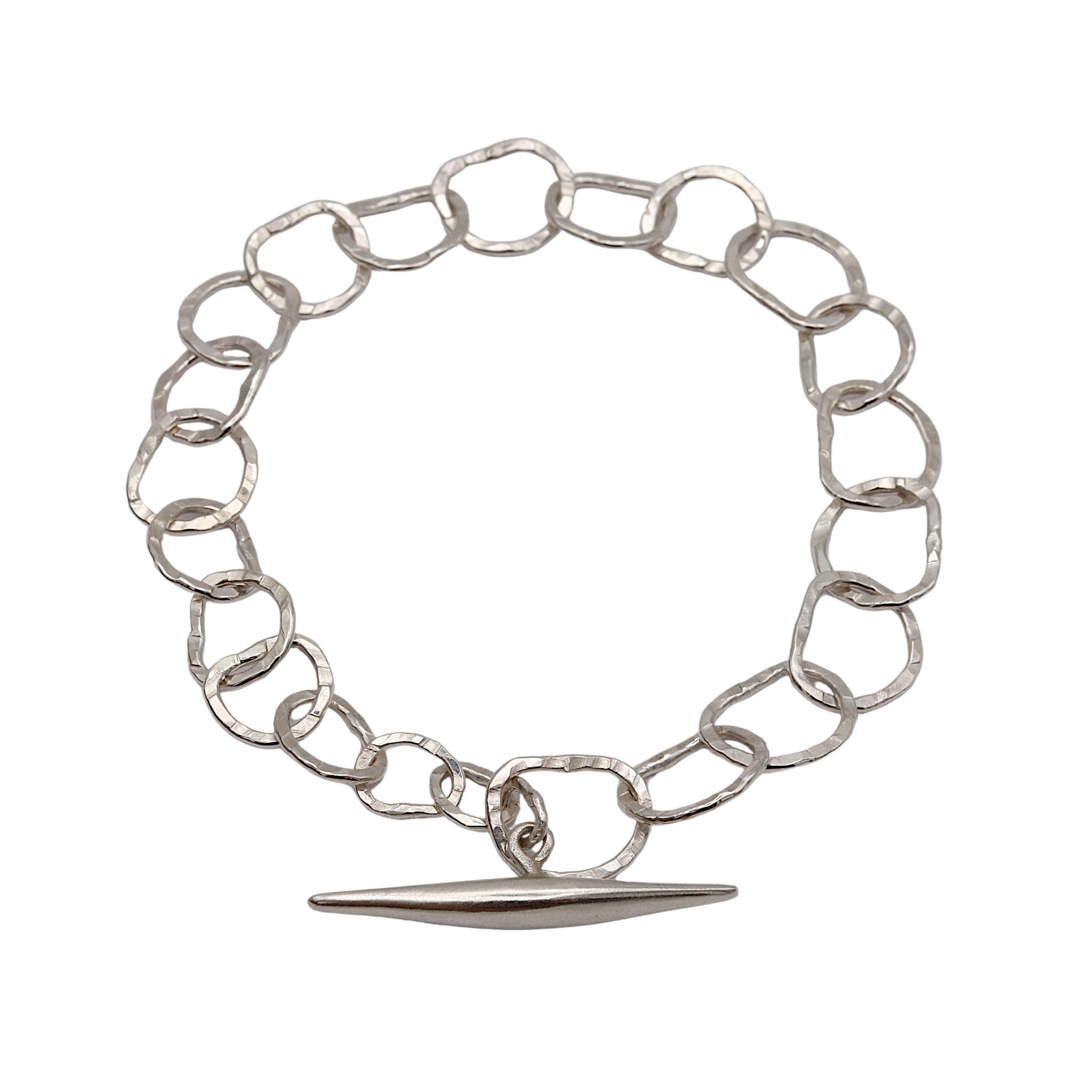Afiok Silver Chunky Link Bracelet
