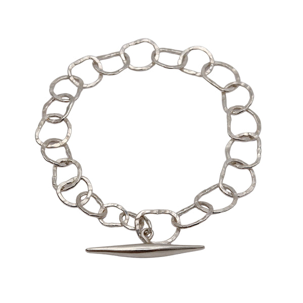 Afiok Silver Chunky Link Bracelet