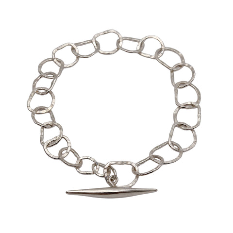 Afiok Silver Chunky Link Bracelet