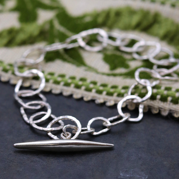 Afiok Silver Chunky Link Bracelet