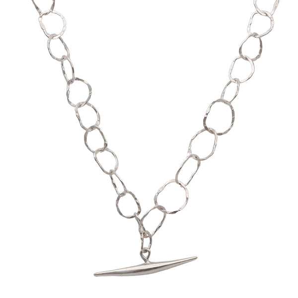 Afiok Silver Slim Link Necklace
