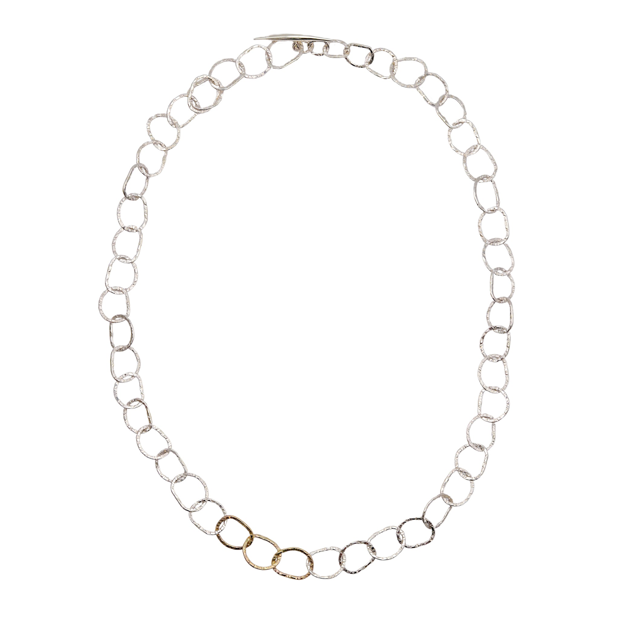 Afiok Silver And Gold Chunky Link Chain