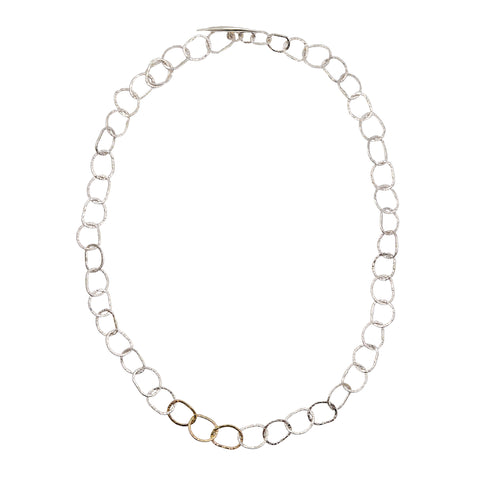 Afiok Silver And Gold Chunky Link Chain