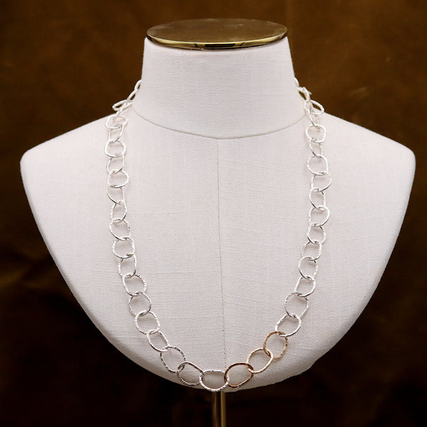 Afiok Silver And Gold Chunky Link Chain