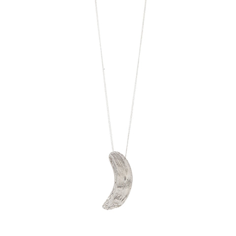 Silver Vertical Brushstroke Necklace