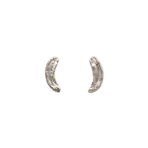 Mini Silver Brushstroke Earrings