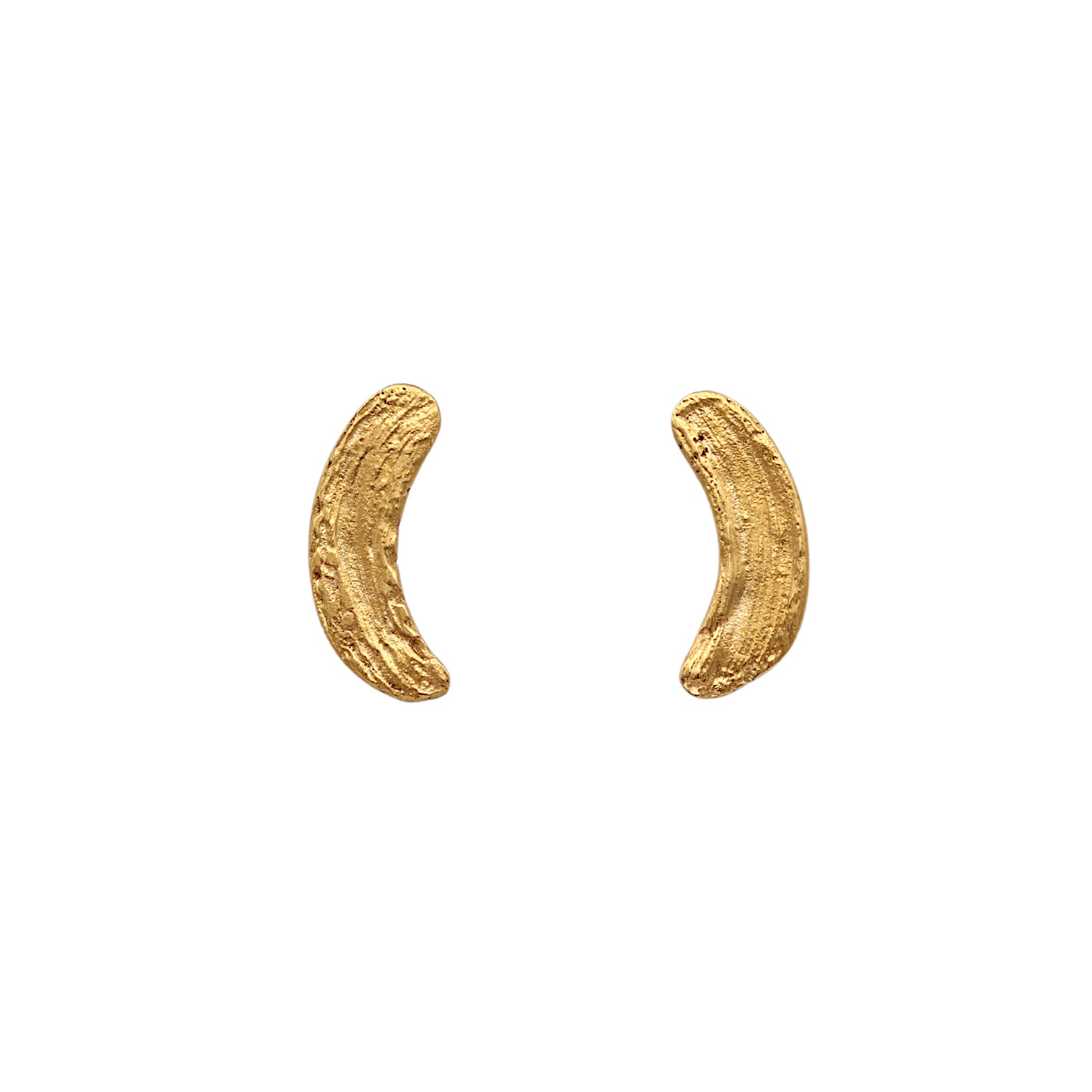 Mini Golden Brushstroke Earrings