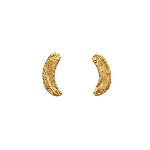 Mini Golden Brushstroke Earrings
