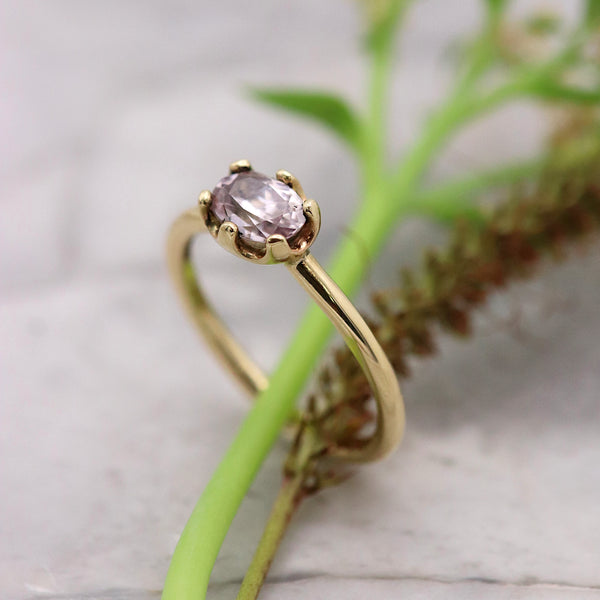 Cradled Zircon Solitaire Ring